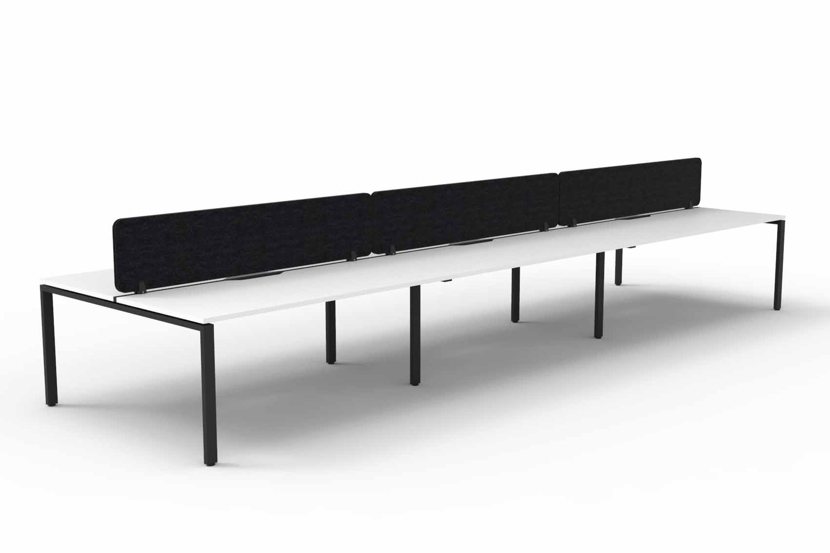Profile 6 Person Double Sided Workstation - with Eco Screen